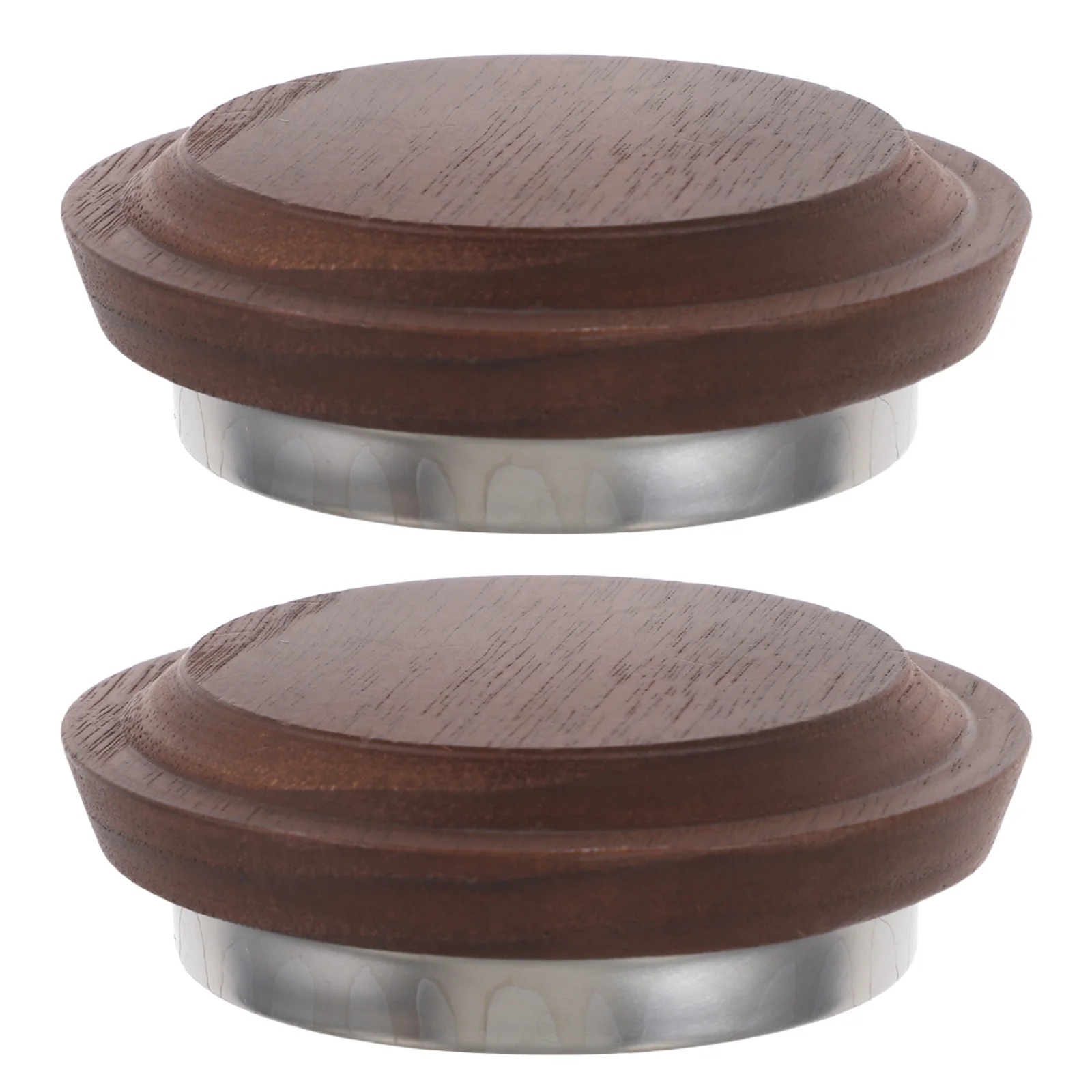 

2Pcs Dark Walnut Natural Tea Mug Lid 3.38x3.38in Wooden Cover Airtight Reusable Lid for Glass Cups Small Teapots