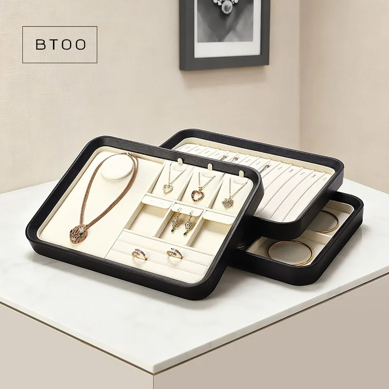 Jewelry Display Tray: Necklace, Ring Holder & Trade Fair Stand Handmade Jewelry Storage Showcase Earring & Ring Organizer