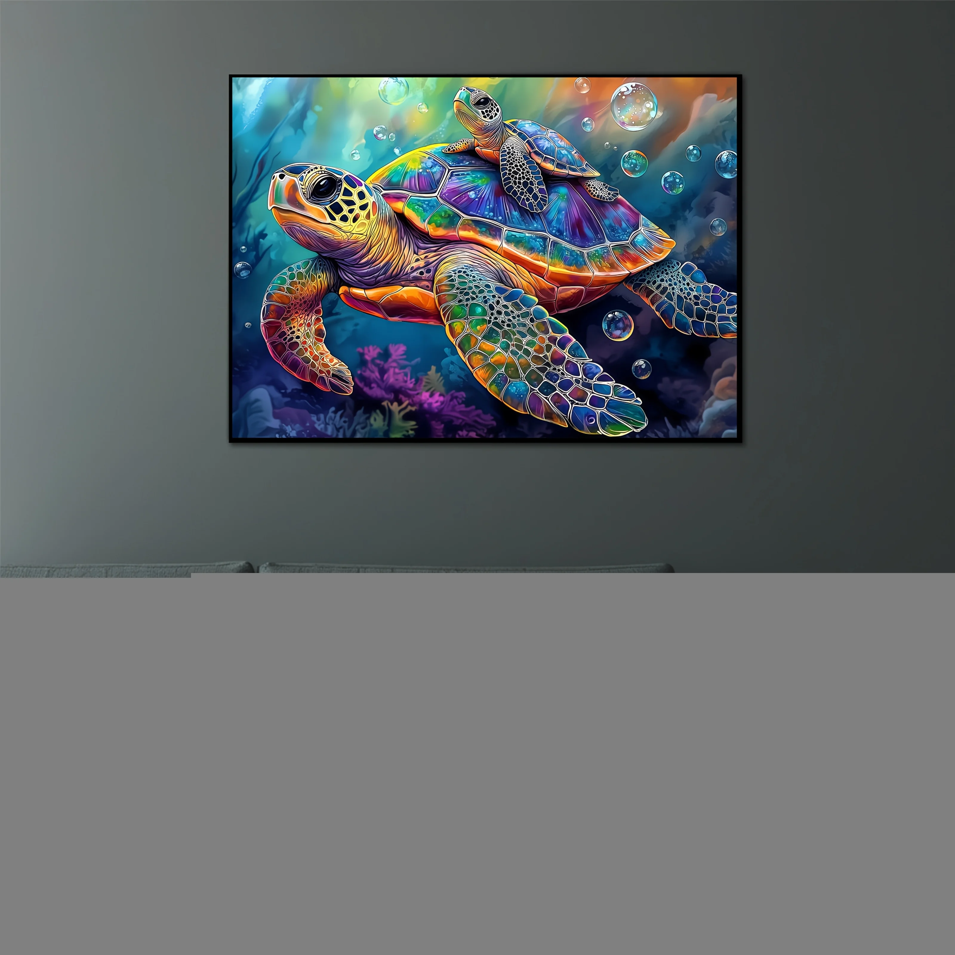 1000피스 거북이와 어린이 퍼즐 - 두꺼운 대형 직소 퍼즐 장난감 (성인용), 가족 상호작용 게임, DIY 홈 데코 두뇌 자극 게임