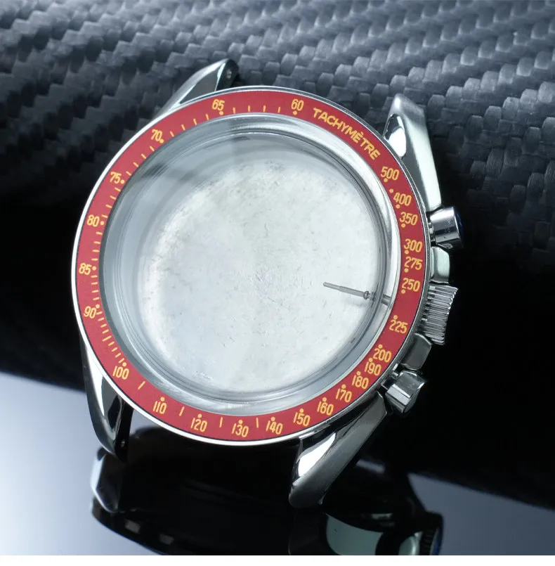 42mm Stainless Steel Moon Watch Case+Rubber Strap Mod Kit for Omega & Swatch MoonSwatch Metal Case Waterproof Bracelets parts