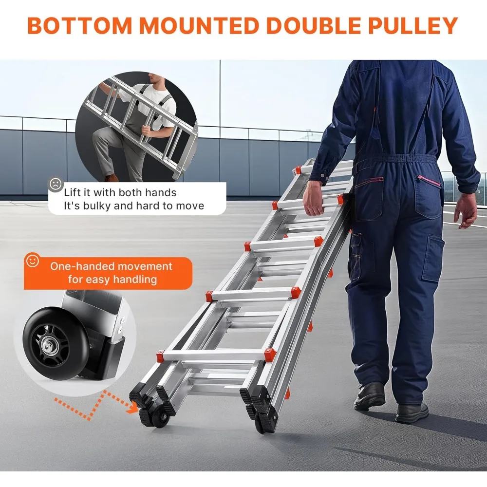 Suporte para calha de escada de fixação rápida com recurso de segurança de rolamento para colocação segura