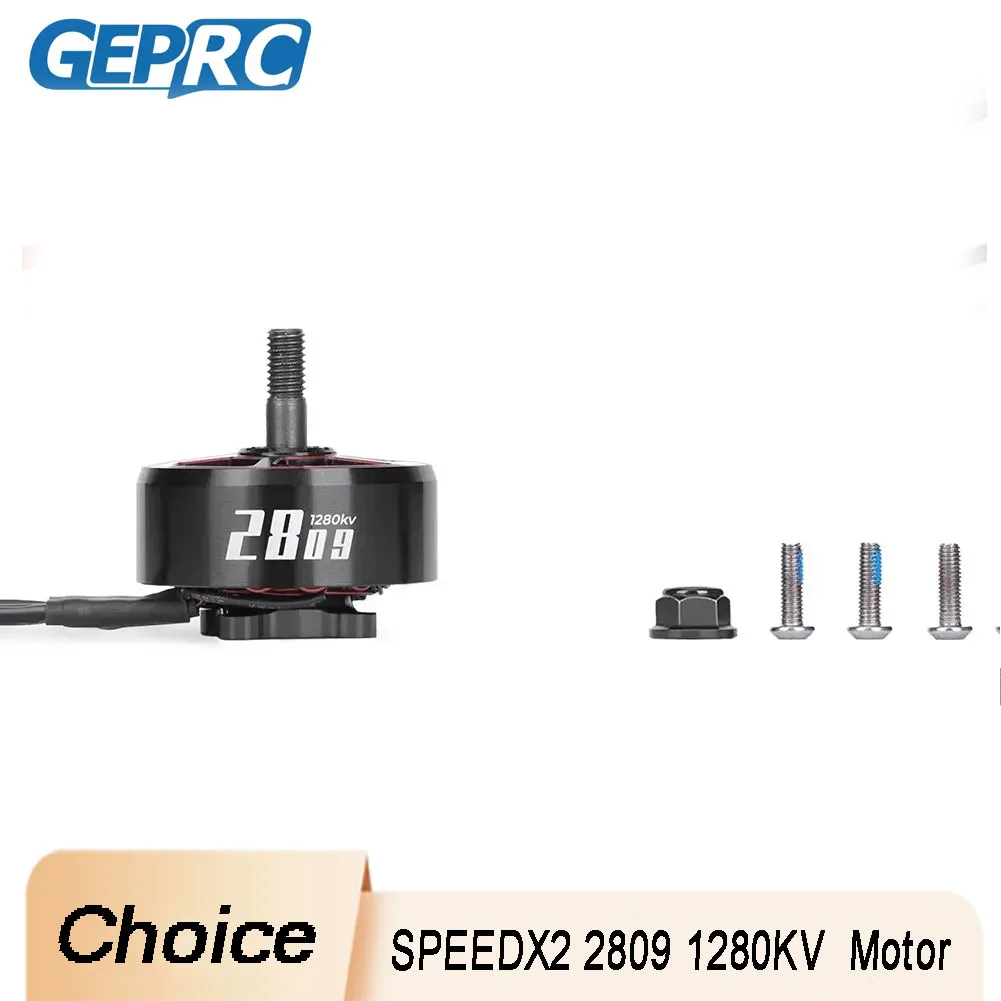 

GEPRC SPEEDX2 2809 1280 кВ двигатель высокой мощности для 7-8-дюймовых больших FPV любителей гоночных дрона-строителей