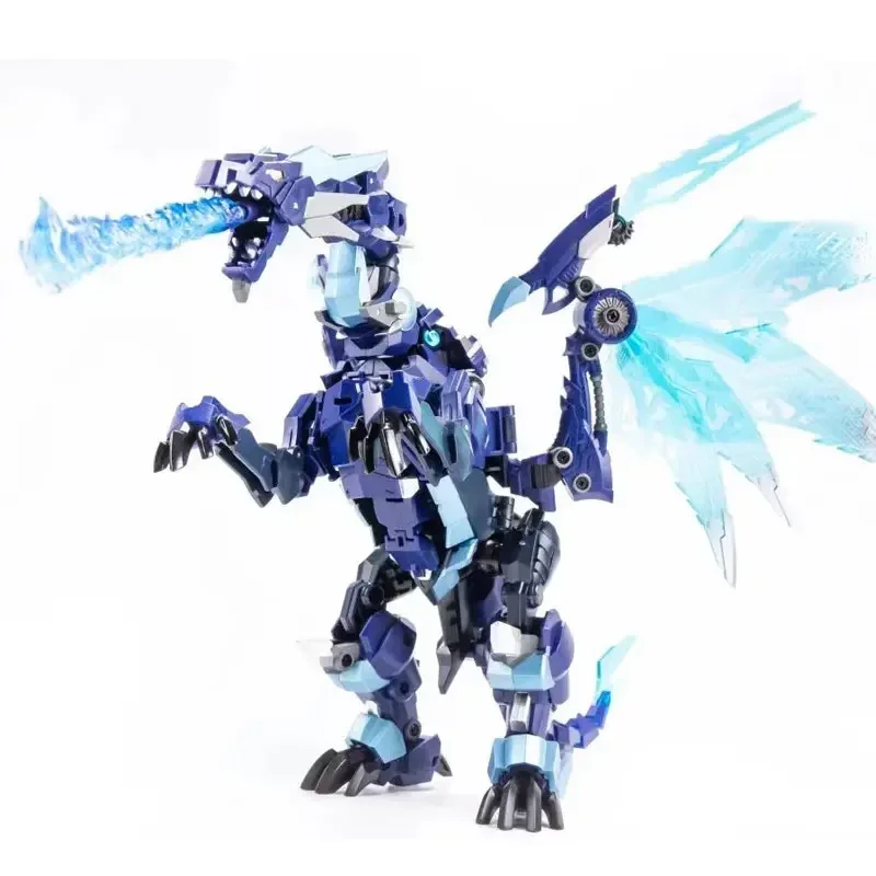 In Stock Jinbao Transformation Blue Flame Dragon 8871B KO  Deformation Figure Model PE DF07 Action Figures Toys Collection Gifts