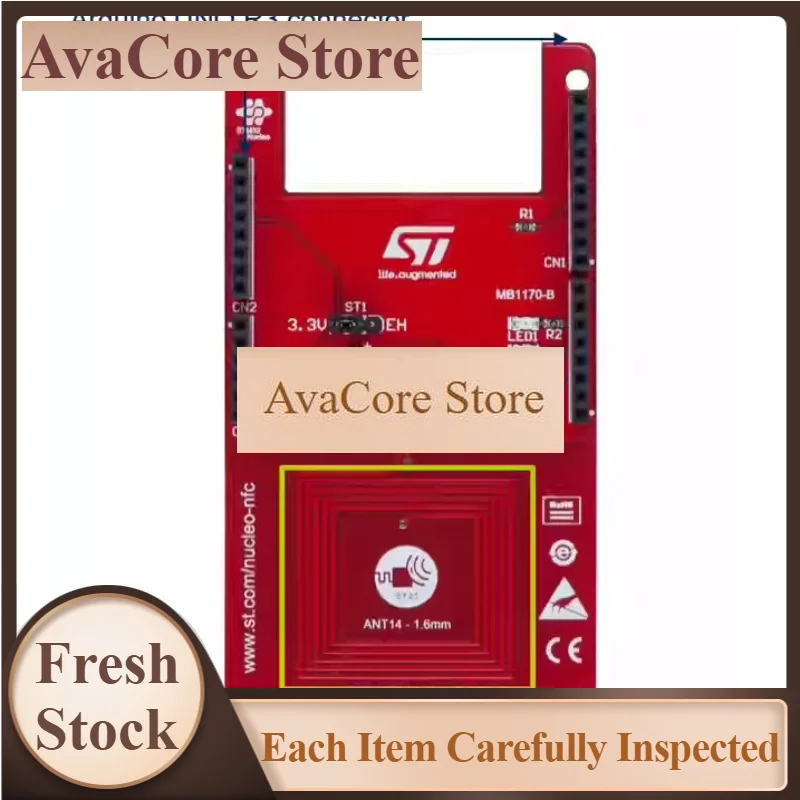AvaCoreX-NUCLEO-NFC02A1 Dynamic NFC Tag Expansion Board - M24LR-Based, Compatible With STM32 Nucleo For Embedded NFC Projects