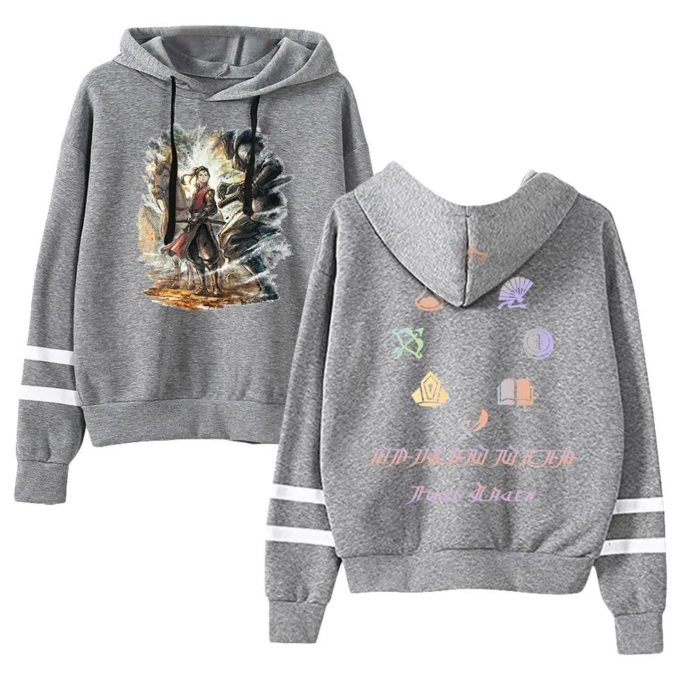 Octopath Traveler 2-Sudadera con capucha de manga larga Unisex, ropa de calle informal