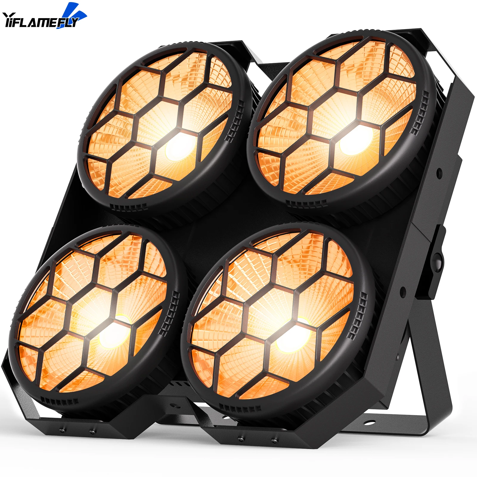 

Yiflamefly 4x100W 2IN1 COB Par Light 4 Eyes Audience Light DMX512 Светодиодный сценический светильник с эффектом мытья Blinder Light для DJ Disco Party