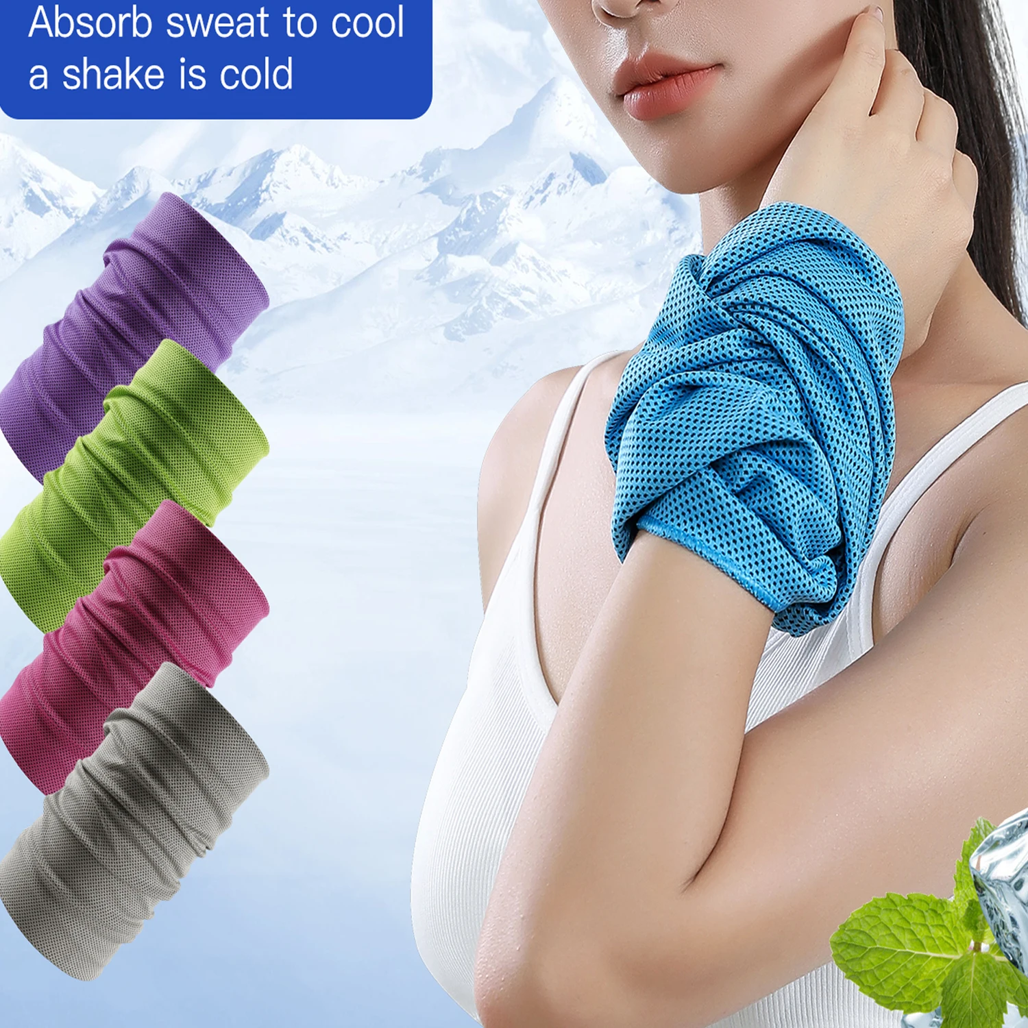 1PC Coldness Sweat Towel Cuff Wristband Sport Bracer Wrist Support Band Tennis Guard Protector Strap Gym Fitness Run Sweatband