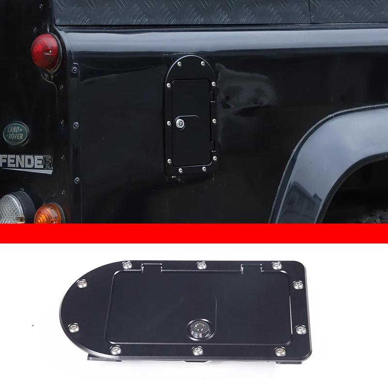 For 2004-2019 Land Rover Defender 90 110 aluminum alloy black car styling car fuel tank cap car exterior protection accessories