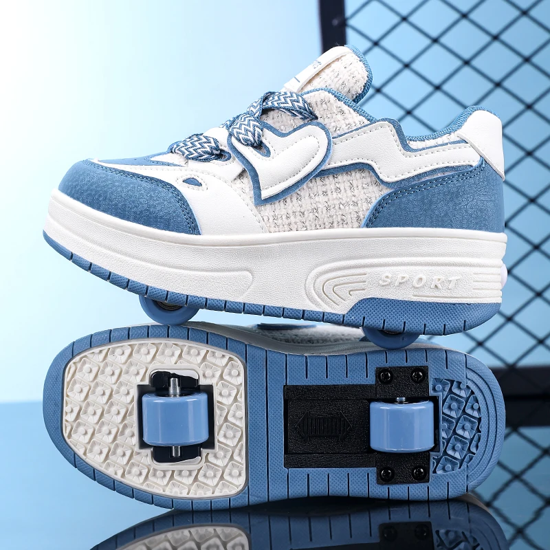 

Fall & Winter Kids' Heelys 2025 New: Girls' Invisible 2-Wheel Skates, Boys' White Rollers