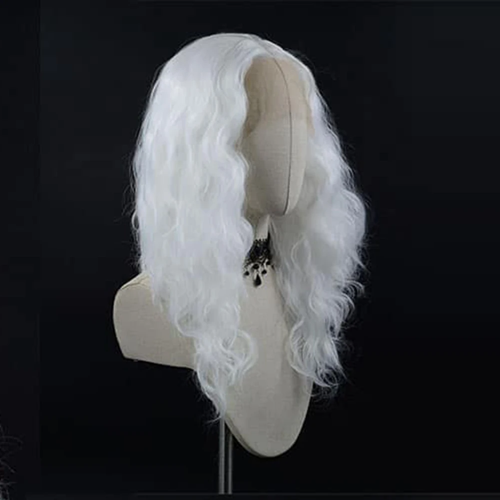 بيرناردو باروكة شعر امامي اصطناعي قصير مموج شعر ابيض باروكات للنساء شعر طبيعي باروكة شعر امامي تأثيري