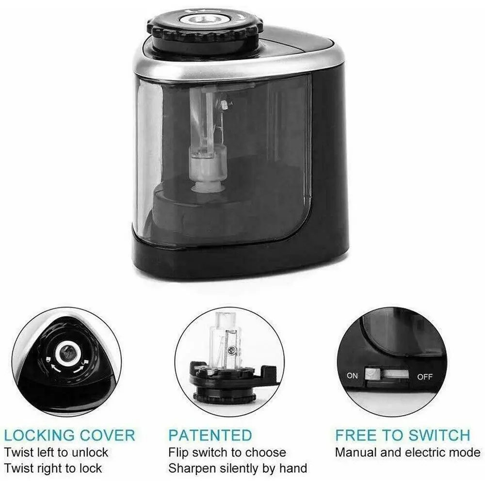 Desktop Student Kids Steel Battery Operated Automatic Pen sharpener Sharpeners Pencil Sharpener Electric Sharpener