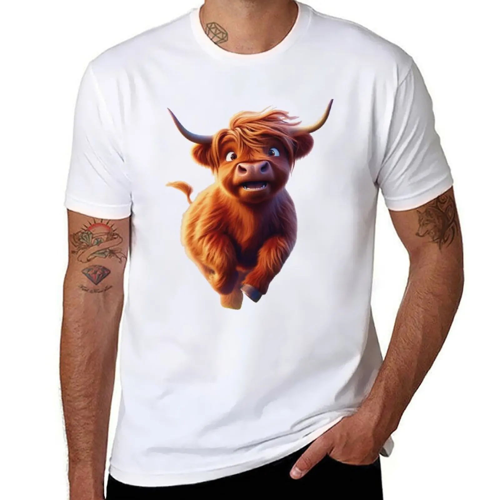 

Happy Cow T-Shirt t shirts for man graphic funny t shirts for man cotton funny T-Shirt