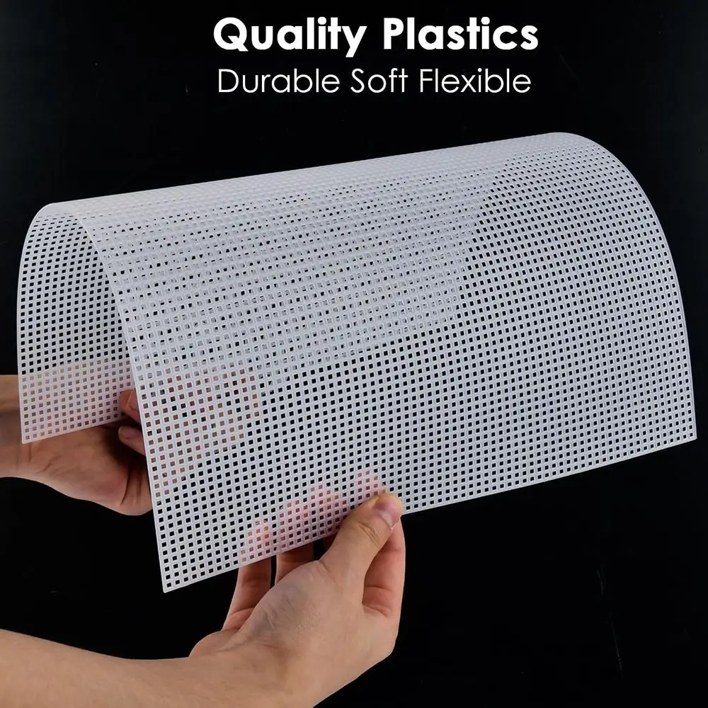 Handbag Accessories 7CT Bag Mesh Grid Plastic White Canvas Bag Sheets 33.5x26CM Acrylic Yarn Crafting Knit