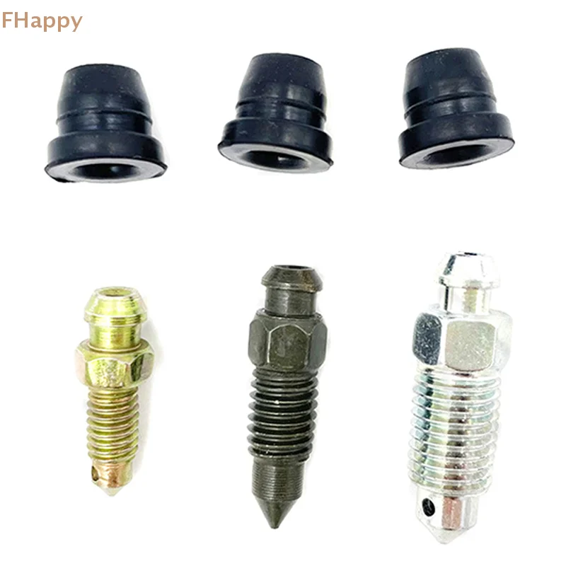 2Pcs Car Accessory Auto Car Motorcycle Brake Pump Brake Caliper Bleed Exhaust Screw Nipple High Quality Dust Cap