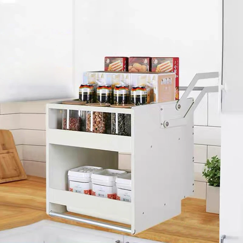 

Автоматическая выдвижная подъемная корзина для посуды в кухонный шкаф, креативная фурнитура, подъемные полки, лифт для шкафа