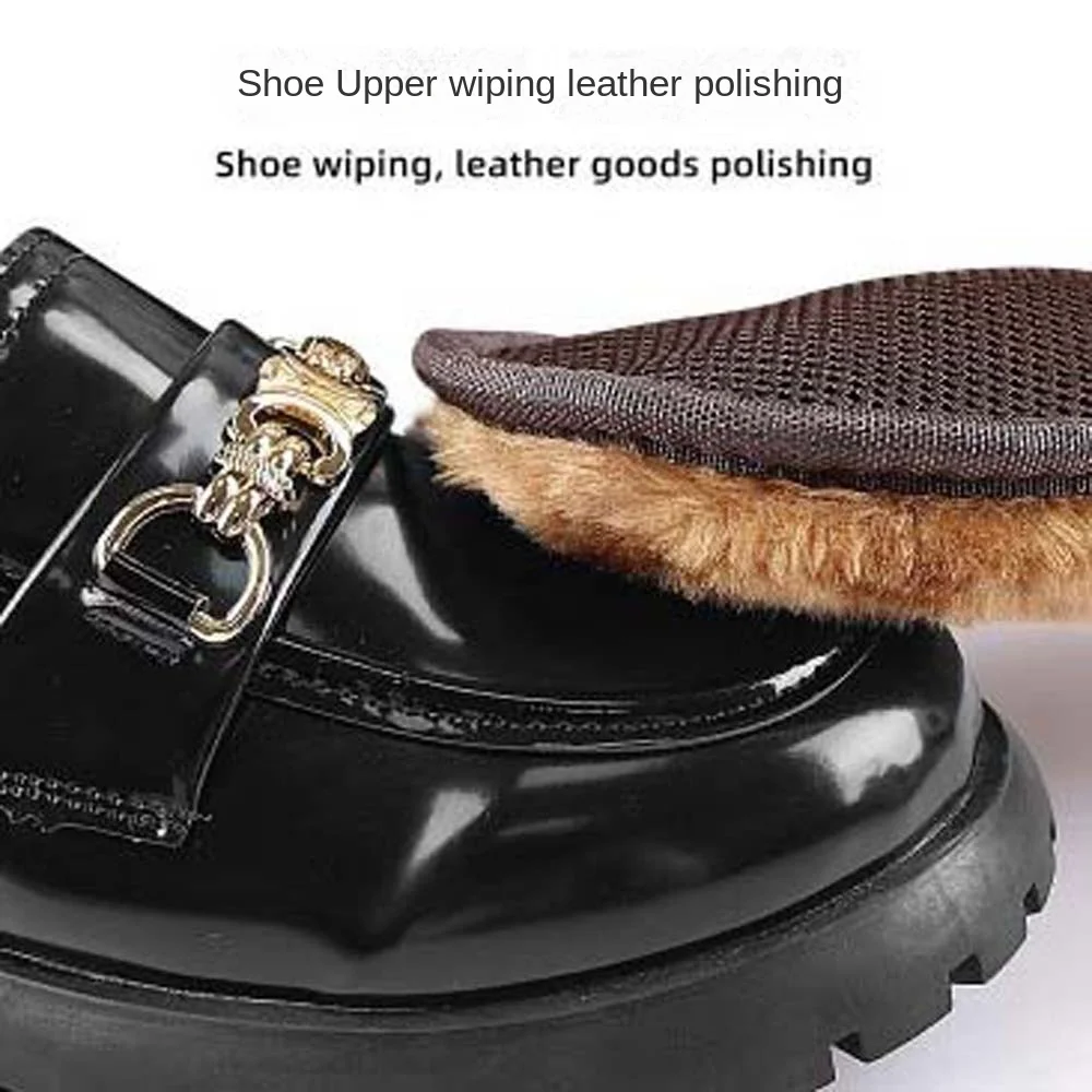 Shoe Cleaning Gloves Shoe Care Polishing Brush Shoes Cleaner Soft Plush Polished Gloves Wipe Shoes Handbag Brushes Leather Care