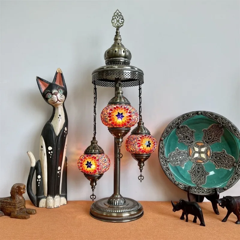 

3 head floor lamp living room bedroom cafe restaurant hotel homestay decoration ethnic style floor lamp