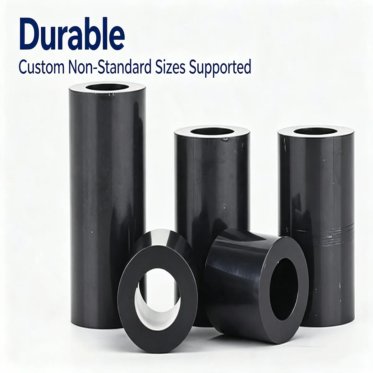 Black Nylon Spacer Sleeve OD9 ID6.2mm Hollow Insulating Bushing H3‑H15mm for PCB Mechanical Hardware Fitting