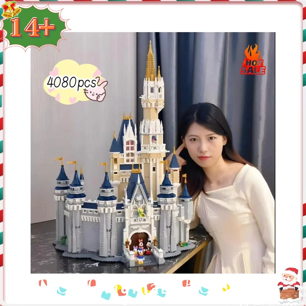 

Новый конструктор 71040 «Замок принцессы» для домашнего декора, 74 см высотой, модульные строительные блоки, 4080 деталей, идеально подходит для детей, рождественские подарки