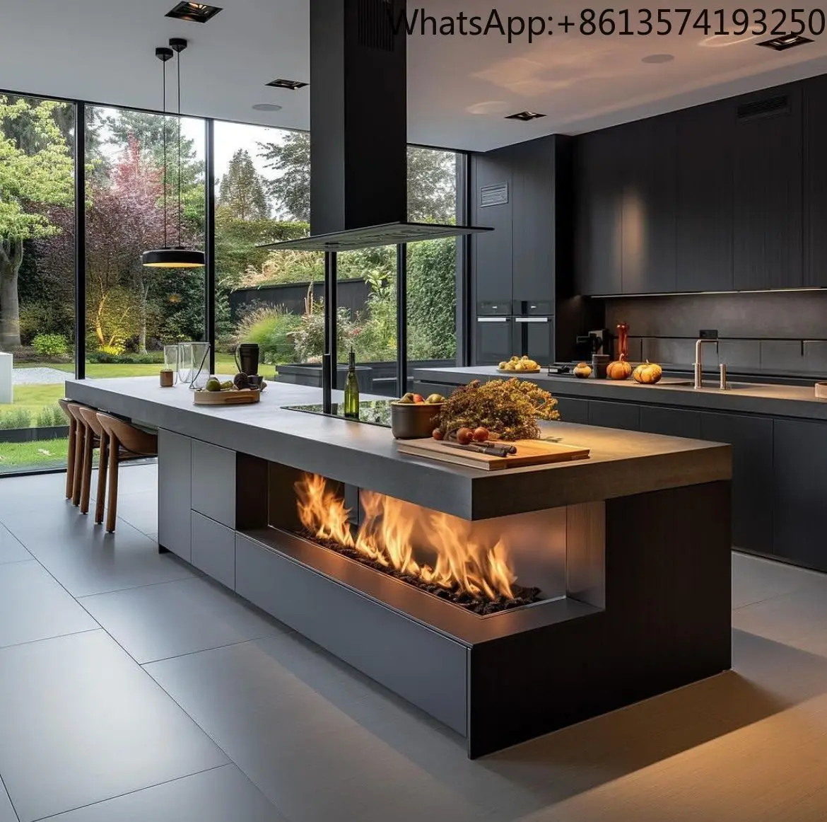 

WiFi-Controlled 3D Water & Steam Fireplace for a Realistic Fire Experience