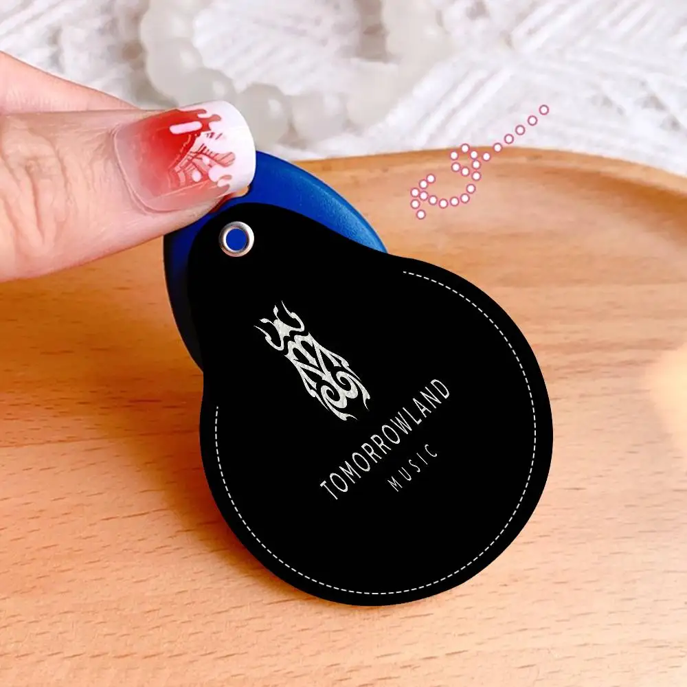 Tomorrowland Music Logo المرأة البسيطة بو الجلود حالة المفاتيح الوصول حافظة للبطاقات مفتاح العلامة حلقة شارة صغيرة حلقة رئيسية قفل الباب العلامات