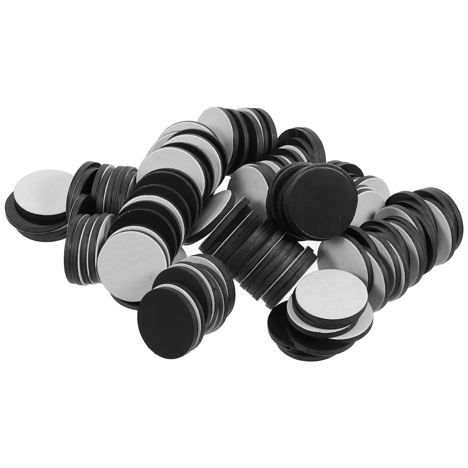 

120 pcs Round Rubber Magnets Adhesive Backing Heavy Duty Fridge Whiteboard Classroom Craft Decor Bulk Black Magnet