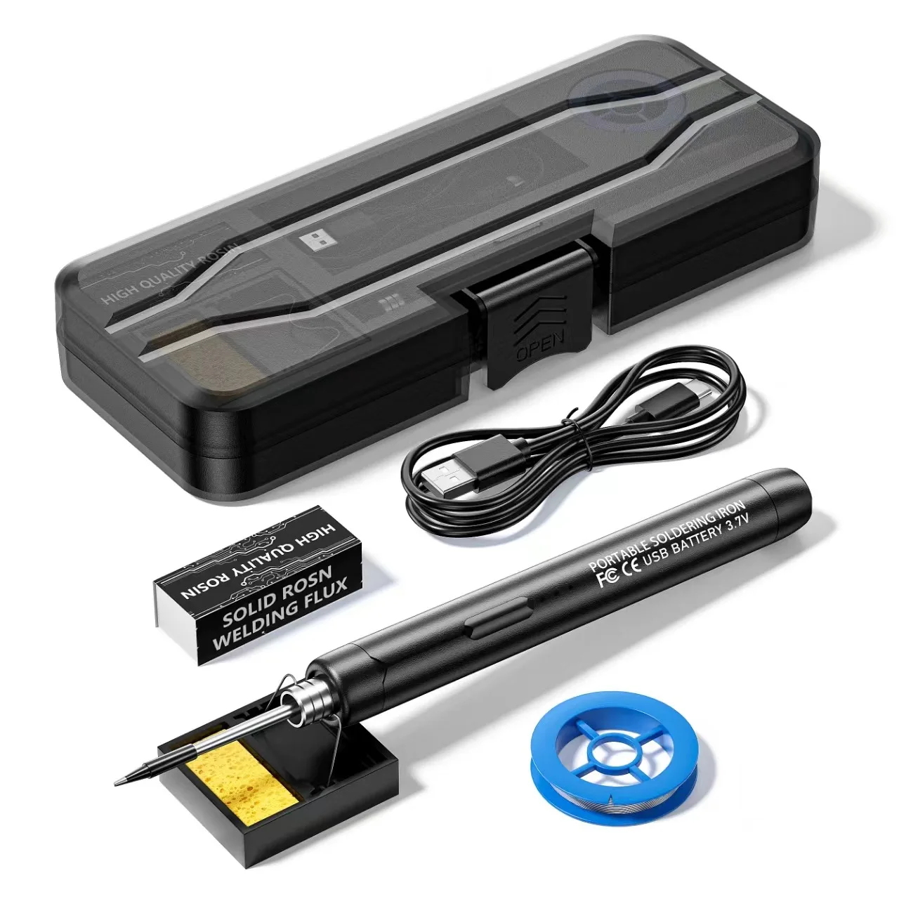 USB draadloze digitale elektrische soldeerboutset Draadloos instelbare temperatuur 300-450 ℃   Slim lassoldeergereedschap - afbeelding 1
