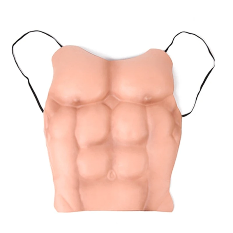 Male Fake Muscle Belly Costumes Props Men Chest Abdominal Muscle Skin Shaper