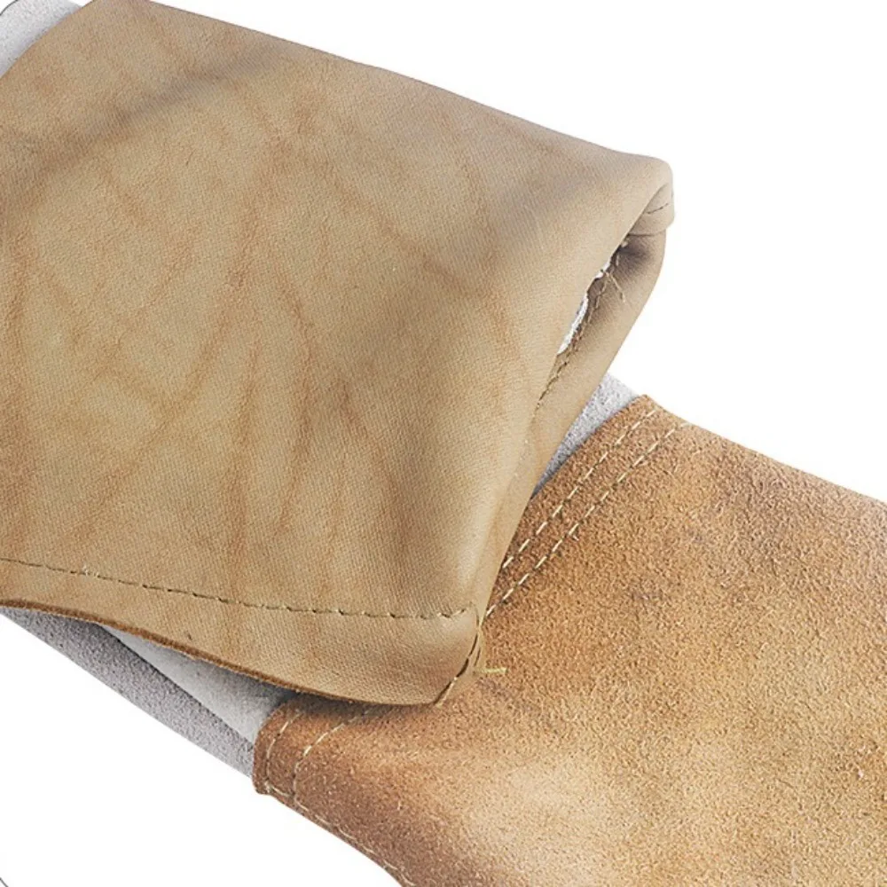 Professional Heat/Fire Resistant Leather Welding Gloves Lengthened Thickened Garden Work Gloves Beekeeper BBQ Beekeeping Gloves