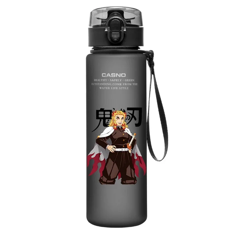 Demon Slayer bottiglia d\'acqua Anime Nezuko Merchandise 560ML sport portatile tazza di plastica campeggio Fitness bottiglia di grande capacità regalo