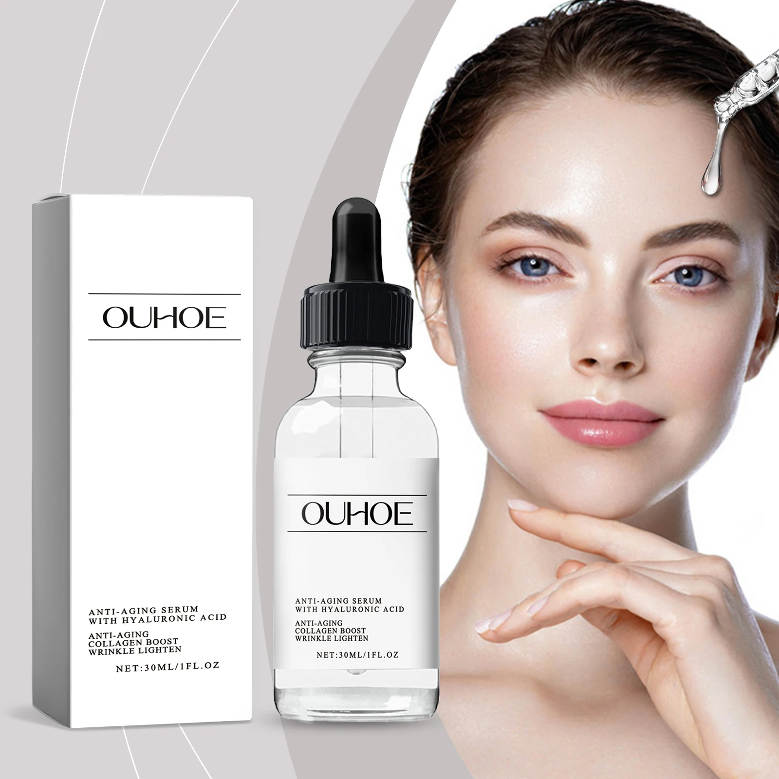 Sérum à l'acide hyaluronique et au collagène Boost - 30 ml/1 fl.oz Traitement des rides pour le visage et le cou |   Sérum hydratation profonde et raffermissant