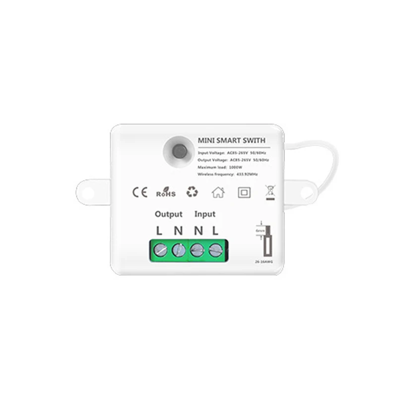 433mhz Controller 85-265v 50-60hz One Control Many Flame Retardant Easy To Install Save Energy 433mhz Breaker Controller Module