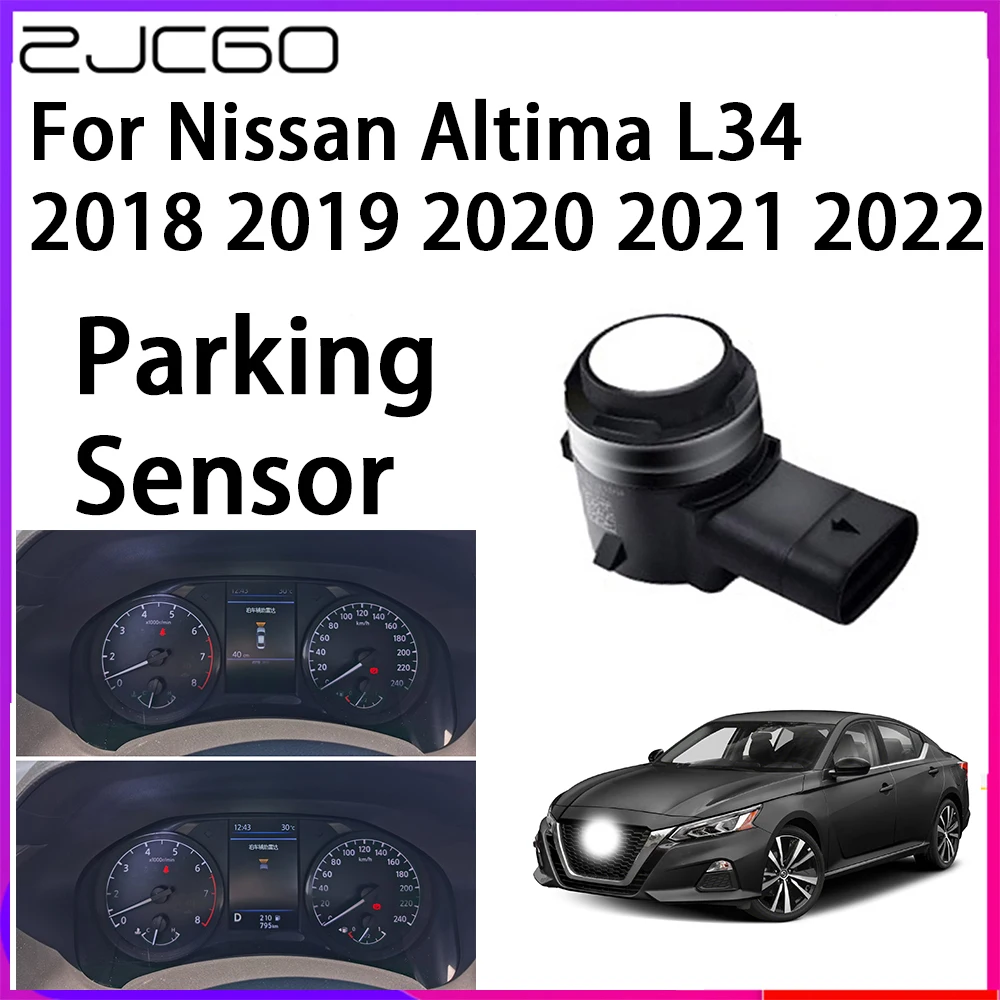 ZJCGO Parking Sensor Kit Car Parktronic Backlight Reverse Radar Monitor System for Nissan Altima L34 2018 2019 2020 2021 2022