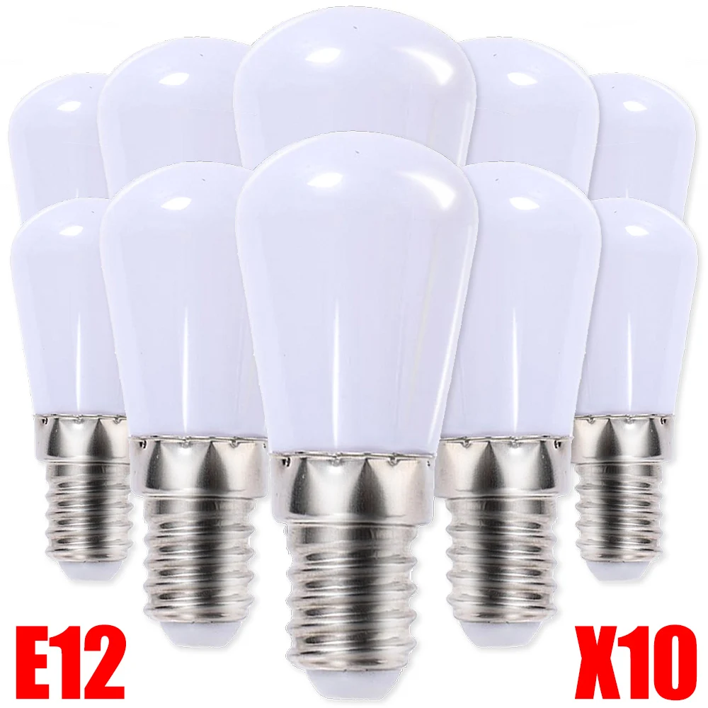 220V E12 Mini LED Bulb  Energy Saving Lamp Led Chandelier Lights Spotlight Led Home Bedroom Kitchen Refrigerator Decoration 0.8W