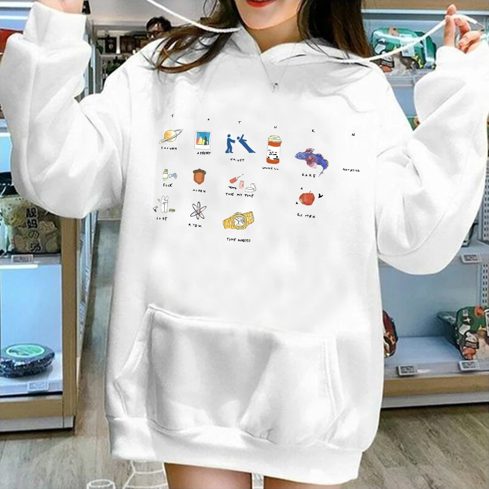 2024 Sza Saturn Hoodie Harajuku Hip Hop Pullover Tops Sweatshirt Music Fans Gift