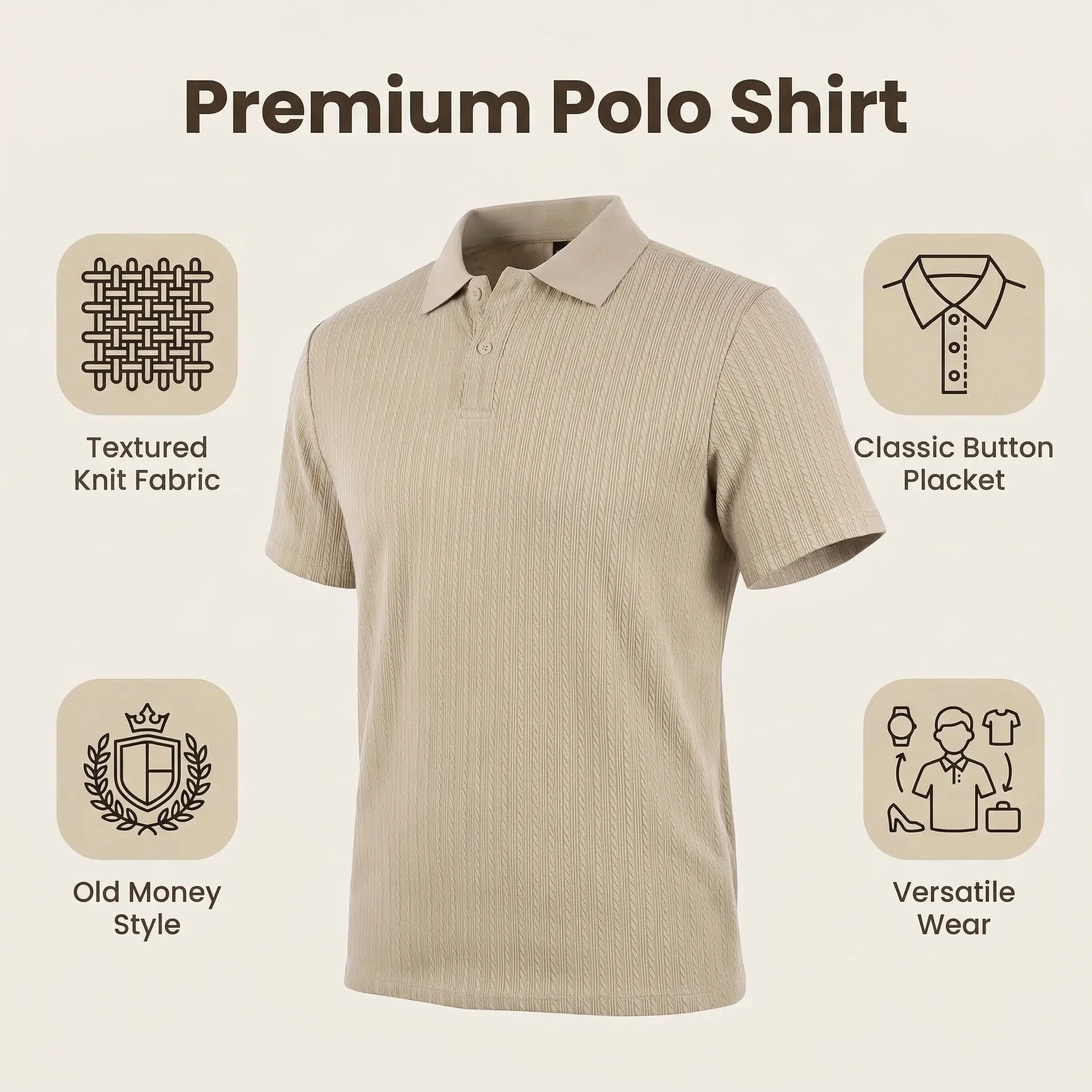 Europäisches und amerikanisches Sommer-Herren-Polohemd mit lockerem Jacquard-Strickmuster, geknöpft, kurzärmelig, auf Lager – Detail 8