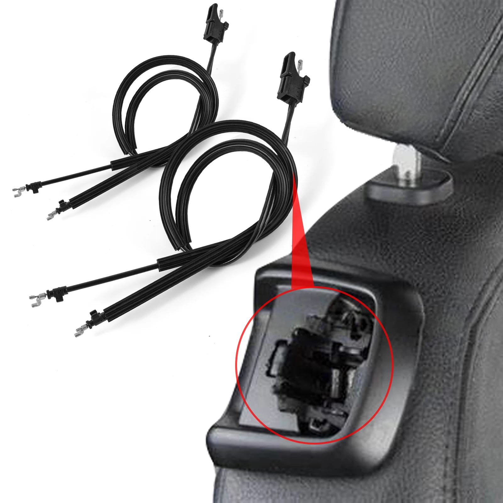 Front Seat Release Tilt Cables For Ford Fiesta MK5 / 6 3 Door 2001 - 2008 Fusion 2001 - 2012 Left + Right OE# 1441166 + 1441167