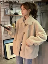 Women's Coat 2023 New in Autumn Winter Thickened Cardigan Jacket Fashionable Versatile Retro Korean Version Loose Plush Coat