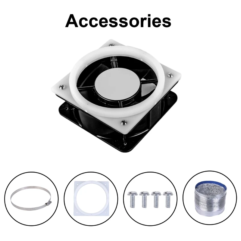 Efficient  Absorber Exhaust Fan 6'' Vent Hose Panel Set for Soldering Weldings Fumes Extractor Strong Suction Fan