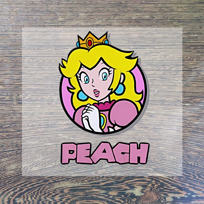 Super Mario Heat Transfer Stickers Cartoon Cute Iron on Patch Decals Clothes Sticker T-shirts Hoodie Clothing Hats DIY Applique