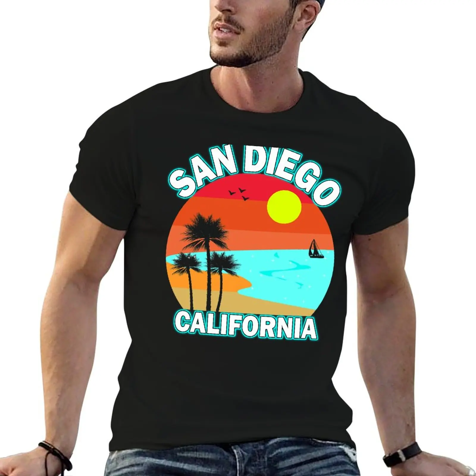 

San Diego California Vintage Christmas Sailors Design T-Shirt Clothing tshirts personalised mens designer t shirt