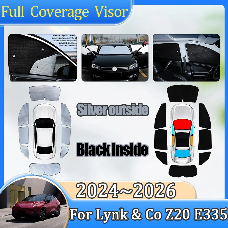 

For Lynk & Co Z20 Accessories 2024 2025 2026 E335 Full Sun Visor Window Blind Shade Thermal Insulation Blocks UV Ray Accessories