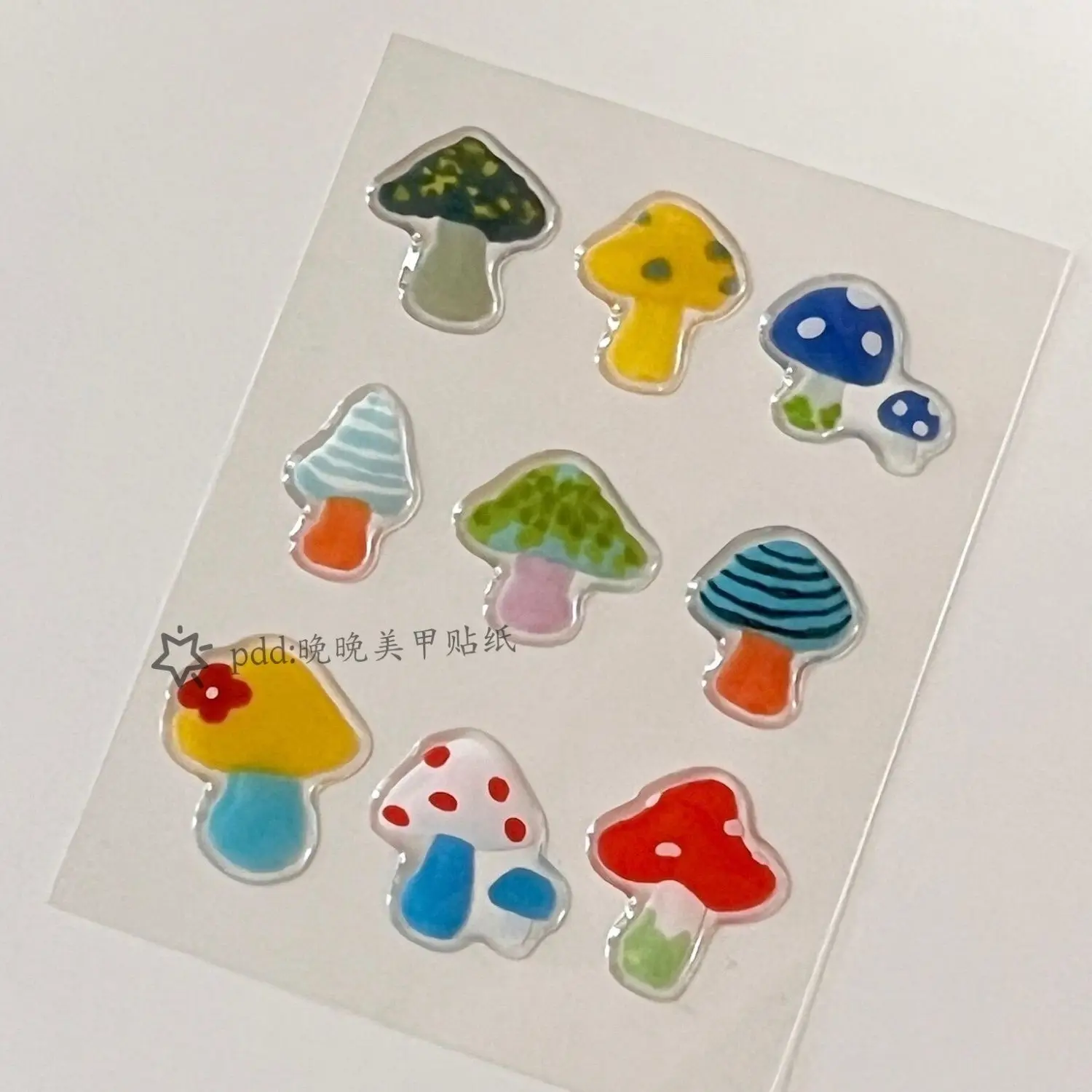 Raindrop Mushroom Cute Jelly Stickers