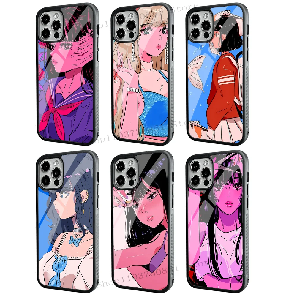 Anime Girl Kawakami Tomie Phone Case Mobile For IPhone 15 14 13 Pro Max 11 12 Mini Alex Mirror TPU Shell