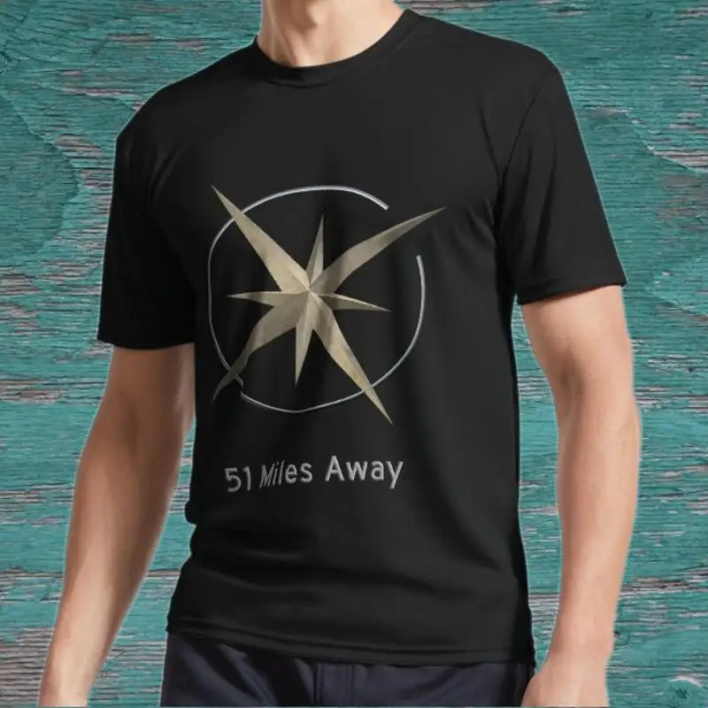 

New 51 Miles Away band logo Active American T Shirt Funny Size S to 5XL