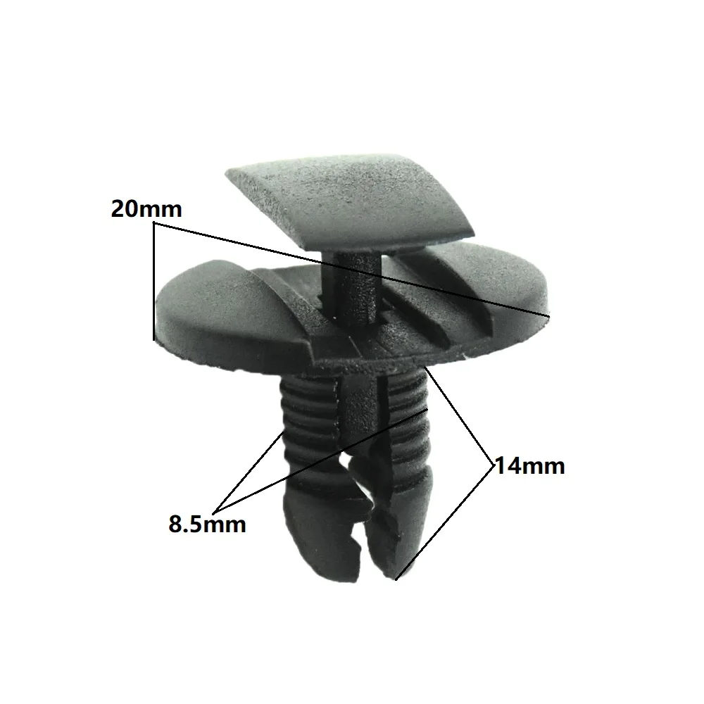 20pcs Car Auto Interior Wheel Arch Clip Push Pins Rivets Bumper Fender Fixed Clamp Fastener for Peugeot 307 206 207 Citroen