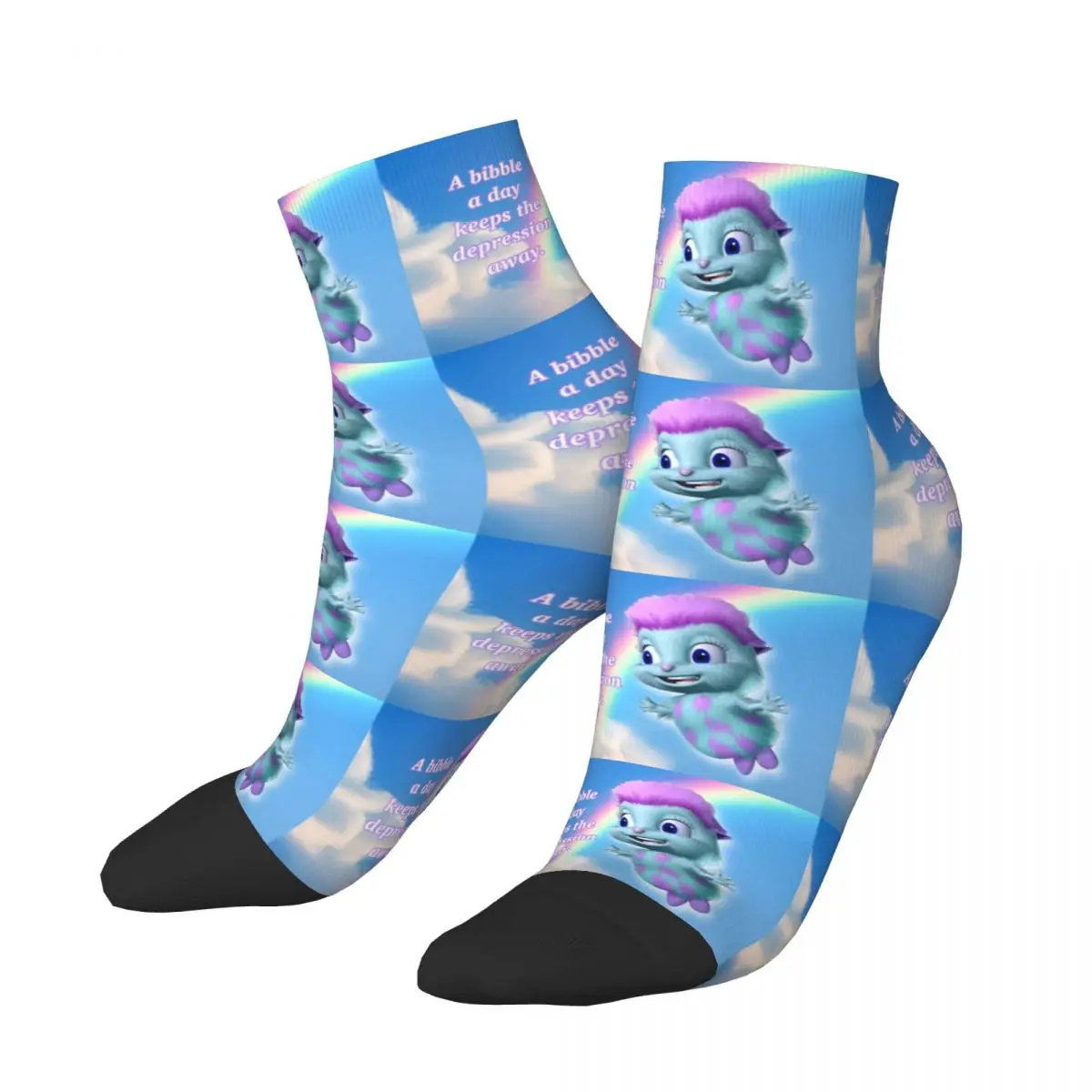 Bibble Motto Dress Socks Men's Women's Warm Fashion Novelty Crew Socks