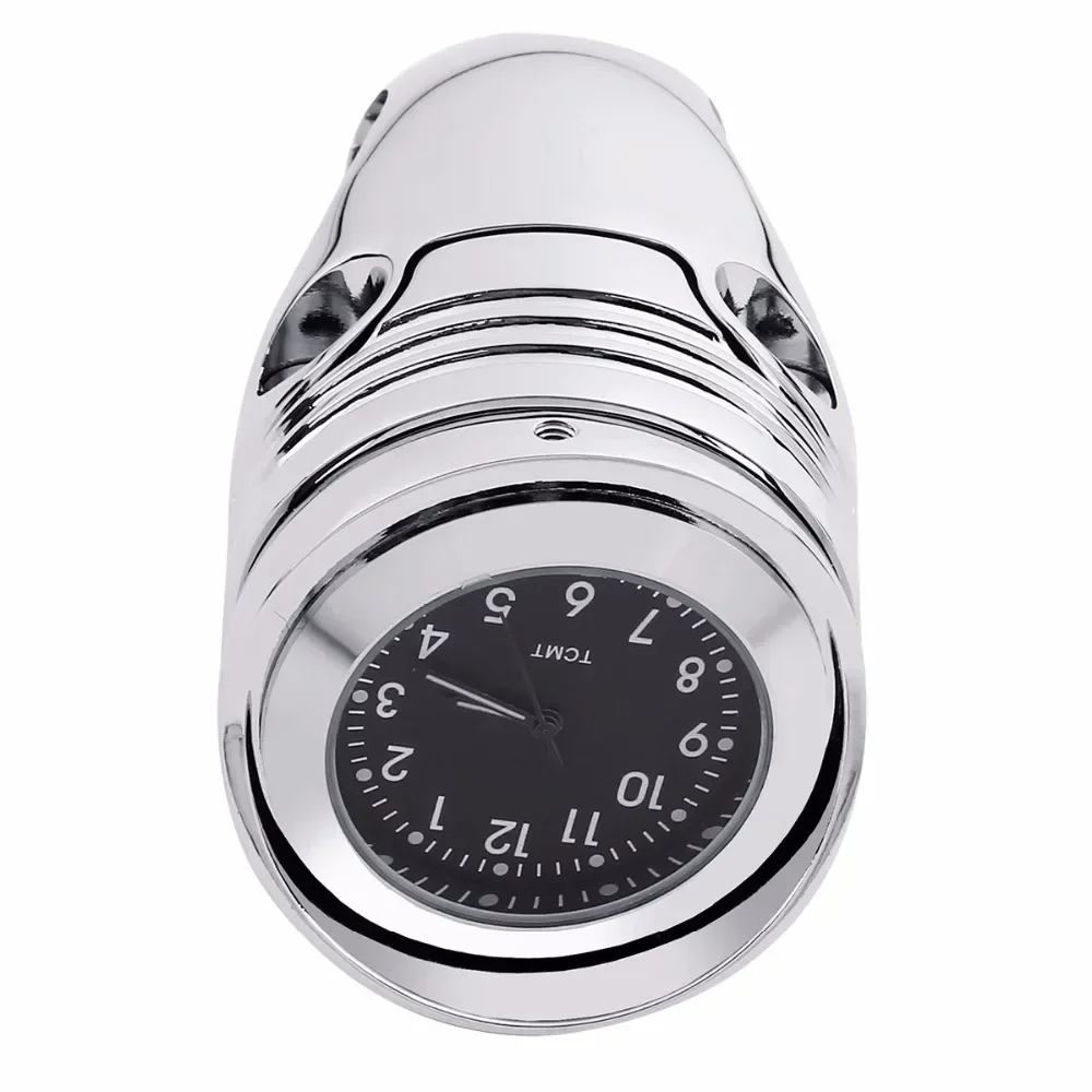 ハーレークルーザーカスタムチョッパークロームオートバイ部品ユニバーサル1-1-4インチハンドルバーマウントクロックアクセサリー