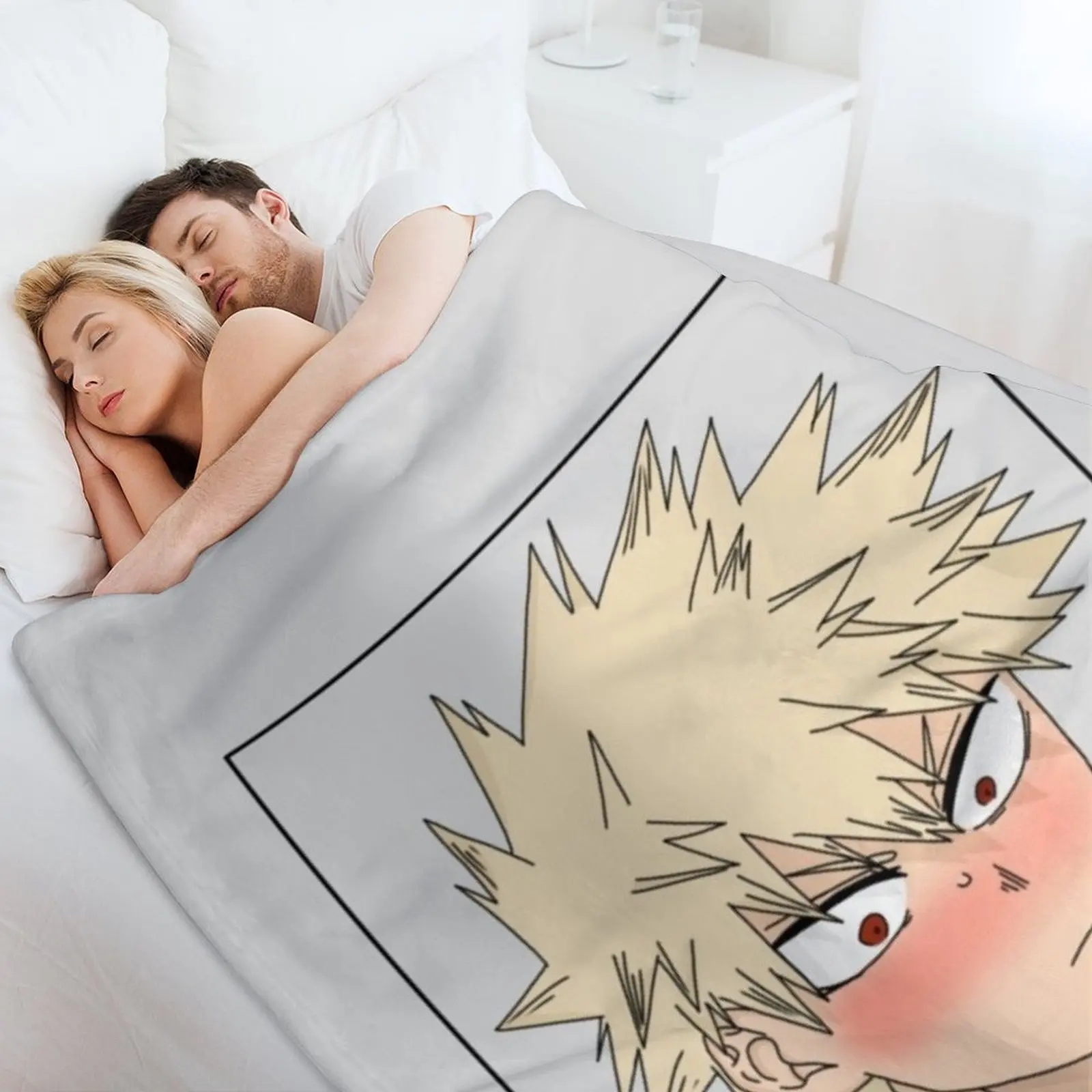 Baku-blush رمي بطانية كيس النوم محشوة المصممين تأثيري أنيمي البطانيات #4