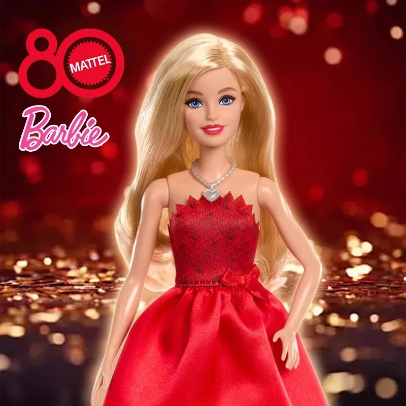 2025 جديد ماتيل باربي 80th الذكرى دمية محاكاة دمية مسرح اللعب جمع لعبة مخصصة حلية عيد ميلاد الاطفال هدية #3